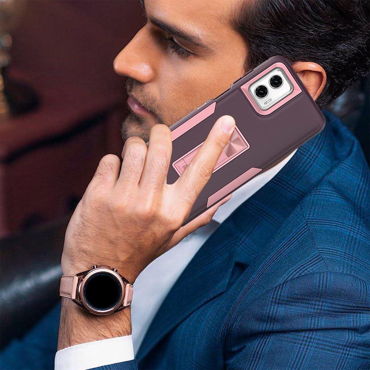 Funda Doble Capa Tothedu Rosa para Motorola Edge+ 2023