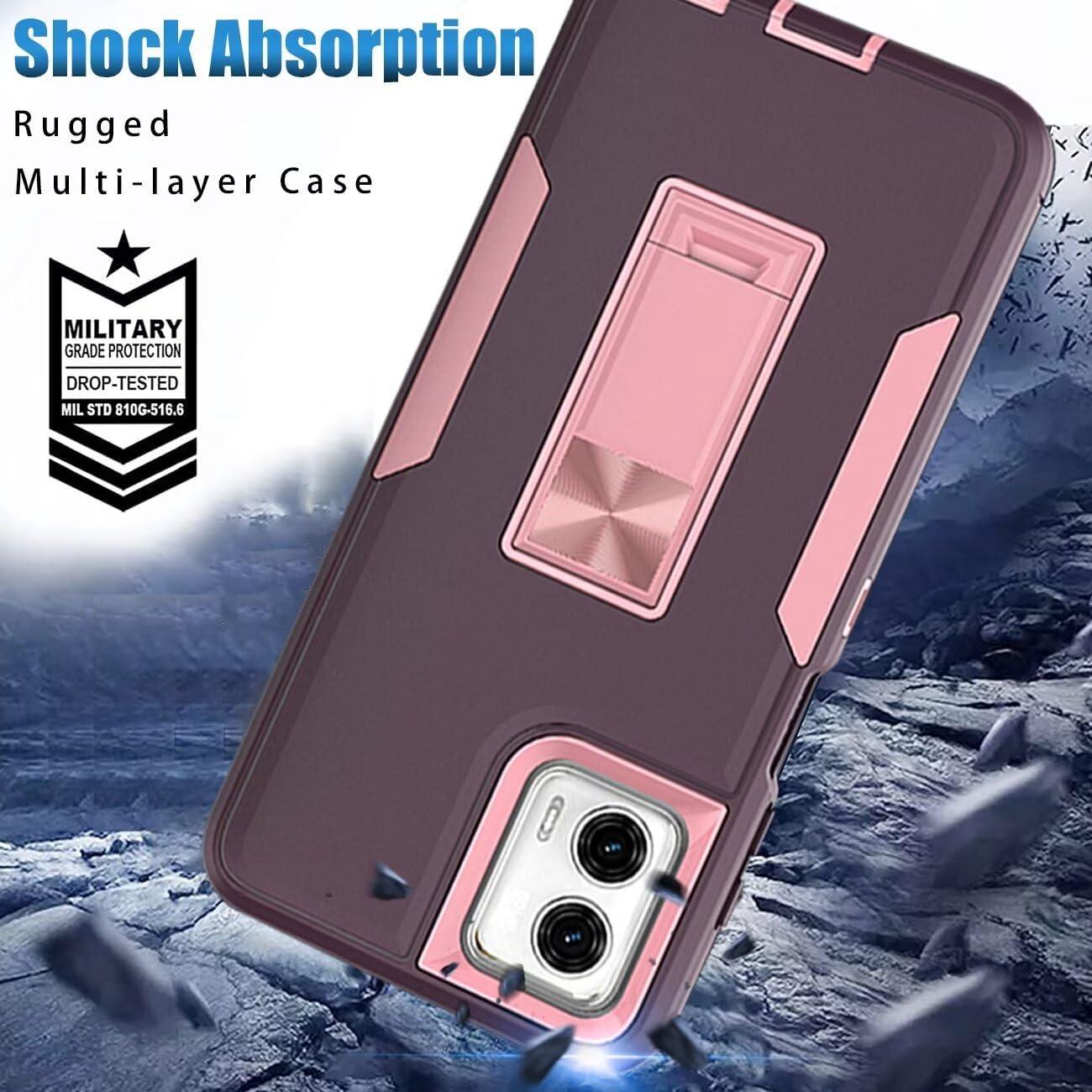 Funda Doble Capa Tothedu Rosa para Motorola Edge+ 2023