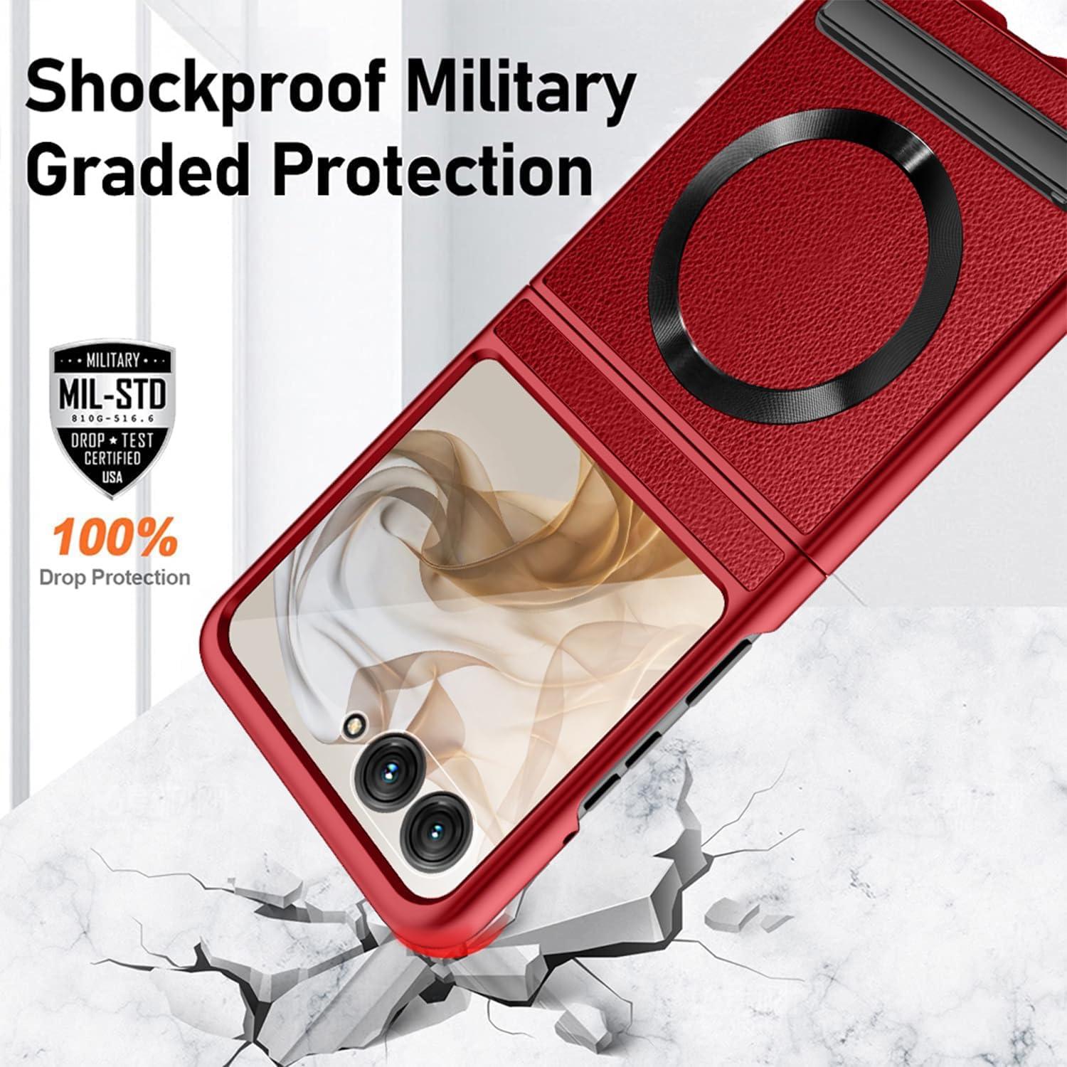 Funda delgada Haeuorey para Motorola Razr 2024 con soporte