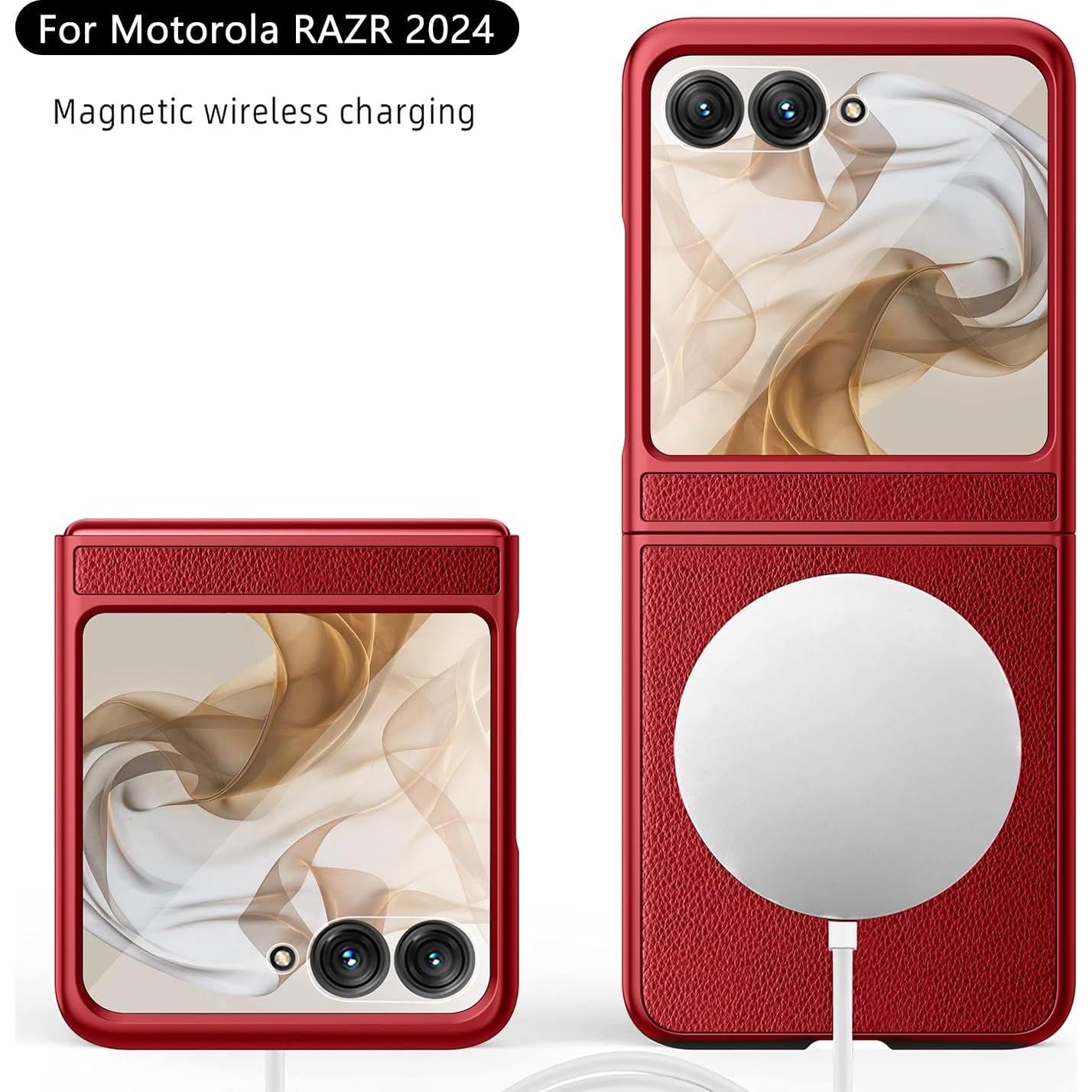 Funda delgada Haeuorey para Motorola Razr 2024 con soporte