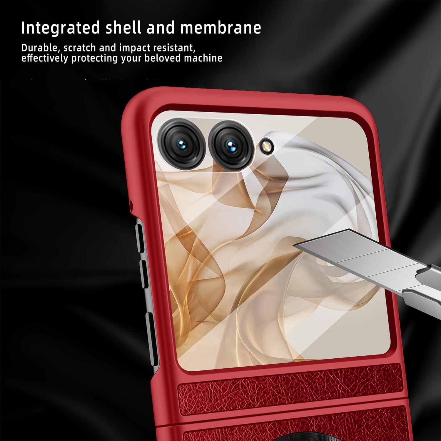 Funda delgada Haeuorey para Motorola Razr 2024 con soporte