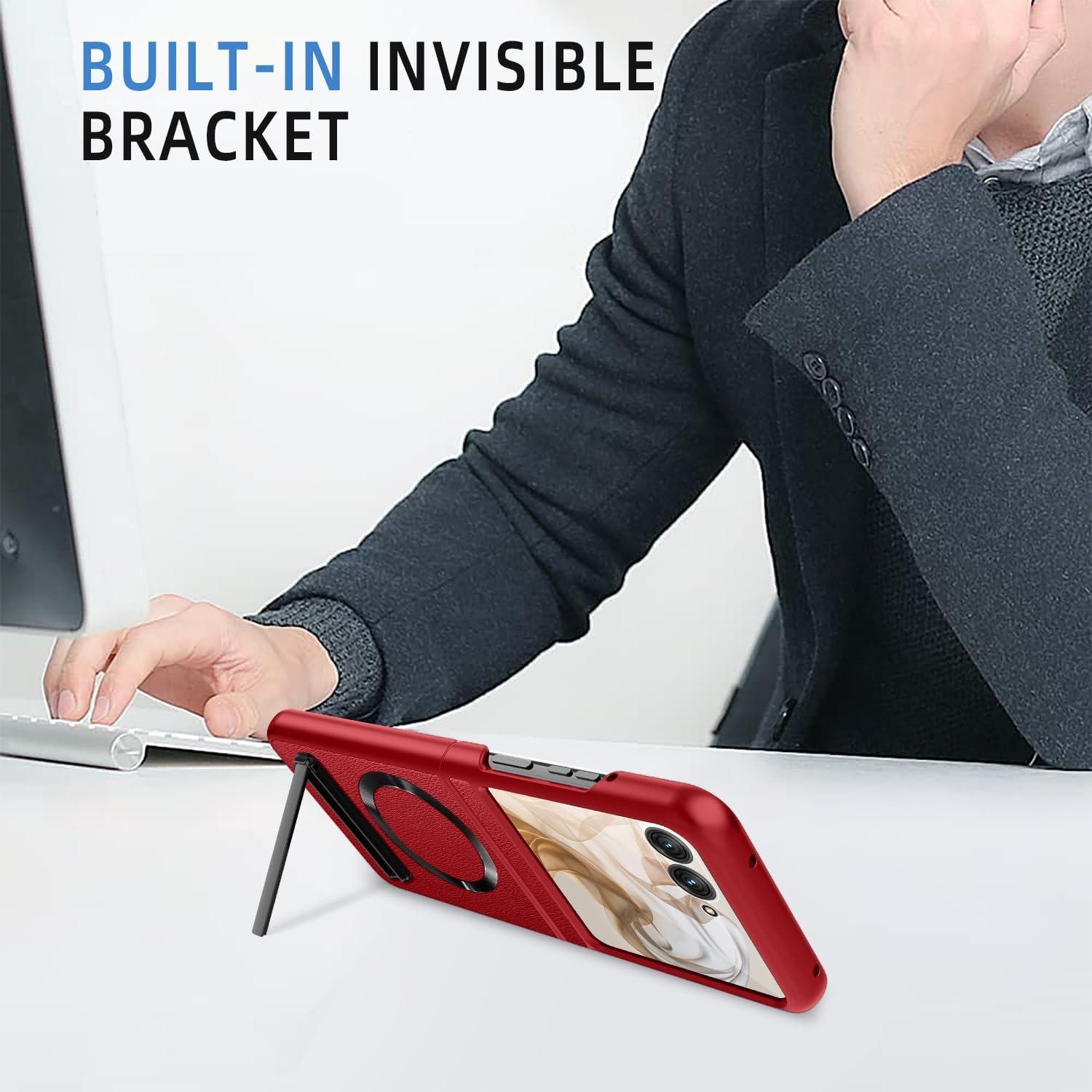 Funda delgada Haeuorey para Motorola Razr 2024 con soporte