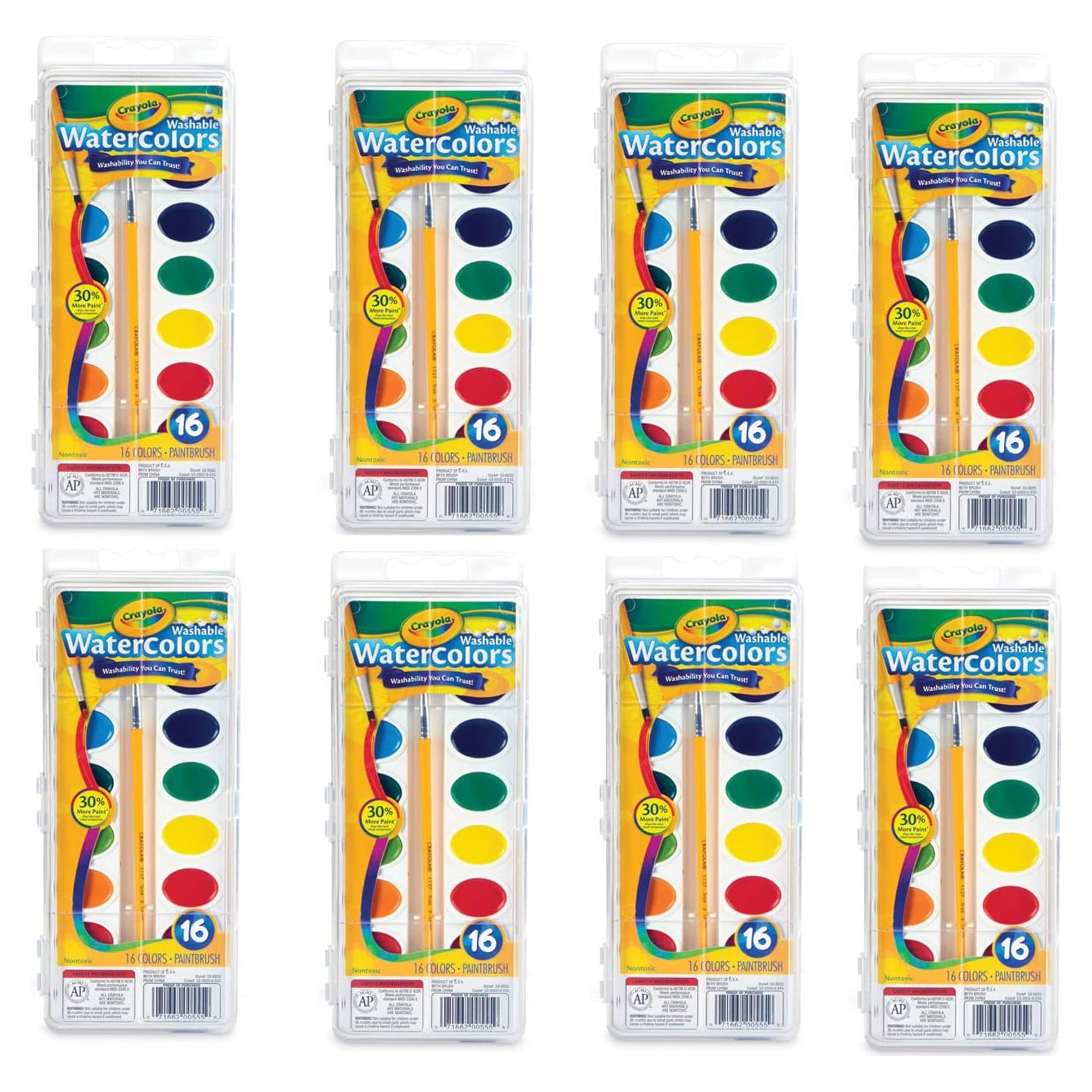 Acuarelas Lavables Crayola 8 Colores para Manualidades