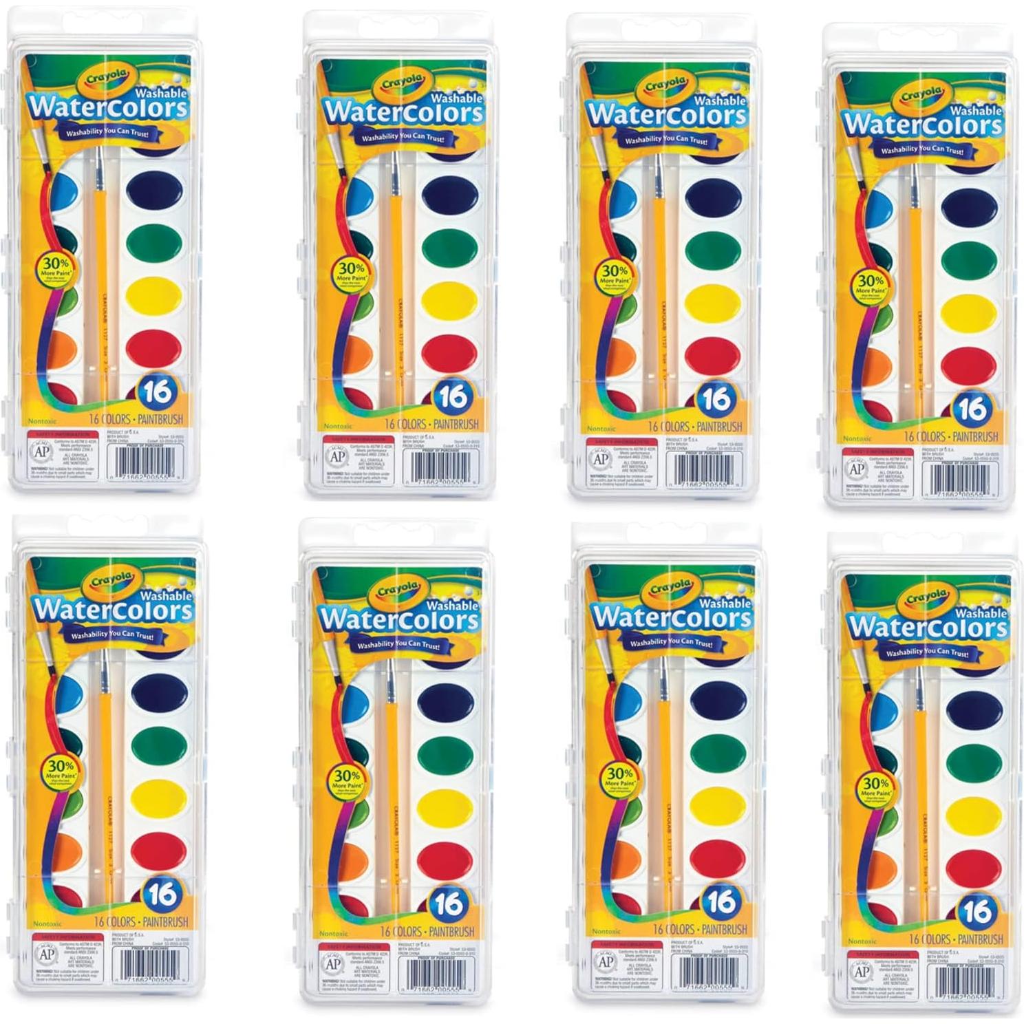 Acuarelas Lavables Crayola 8 Colores para Manualidades