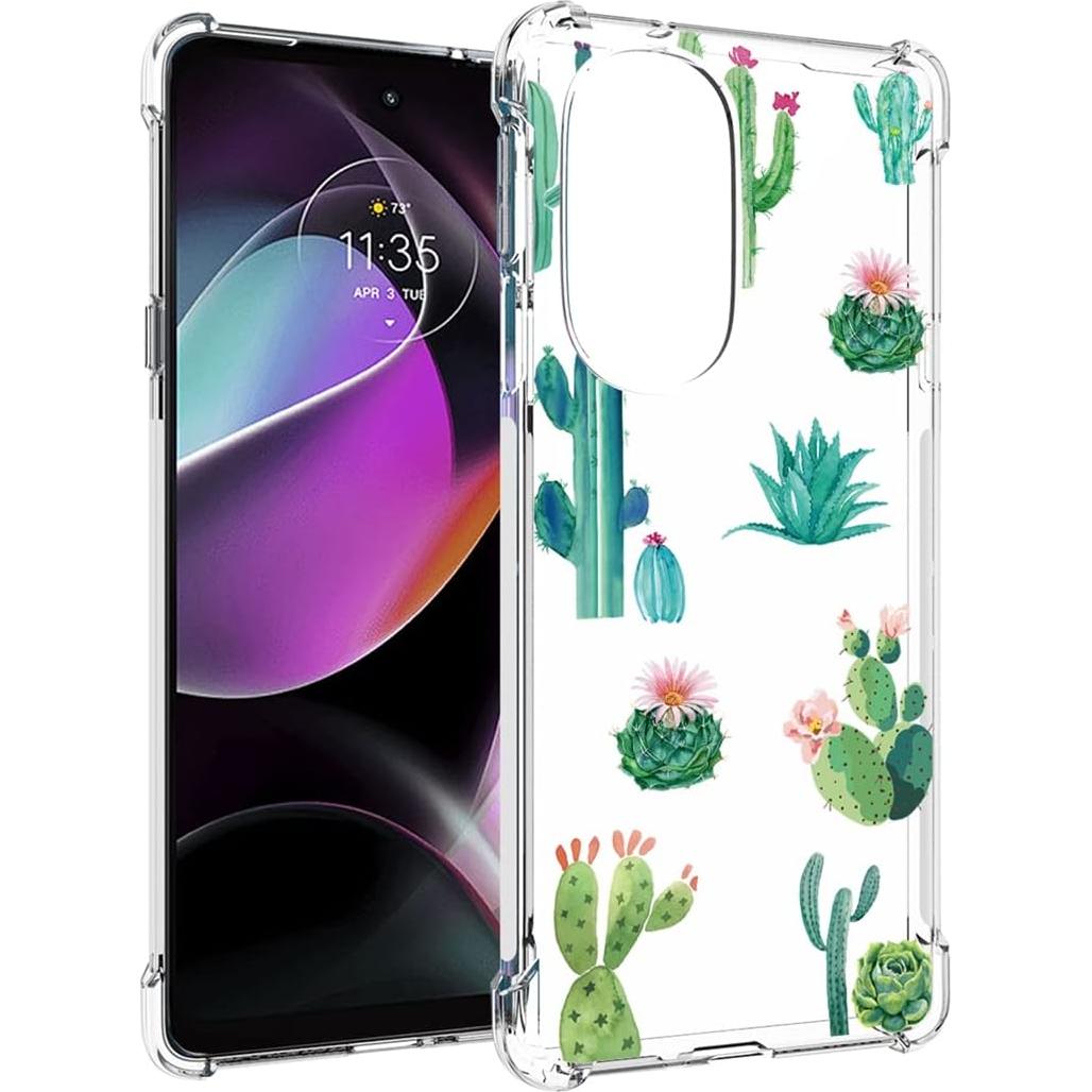 Funda TPU transparente para Moto G 5G 2022 - Yodueiv Cactus