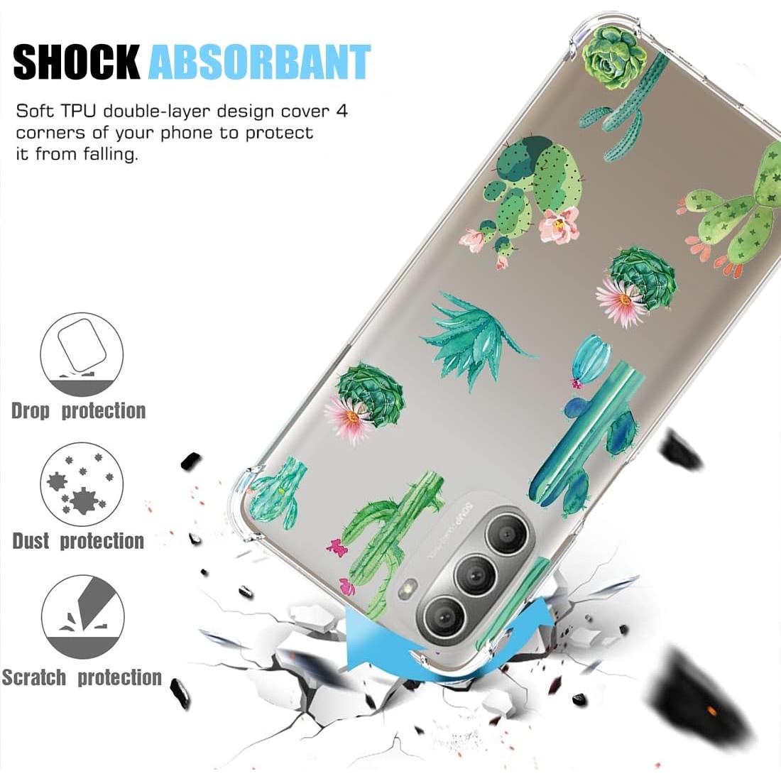 Funda TPU transparente para Moto G 5G 2022 - Yodueiv Cactus