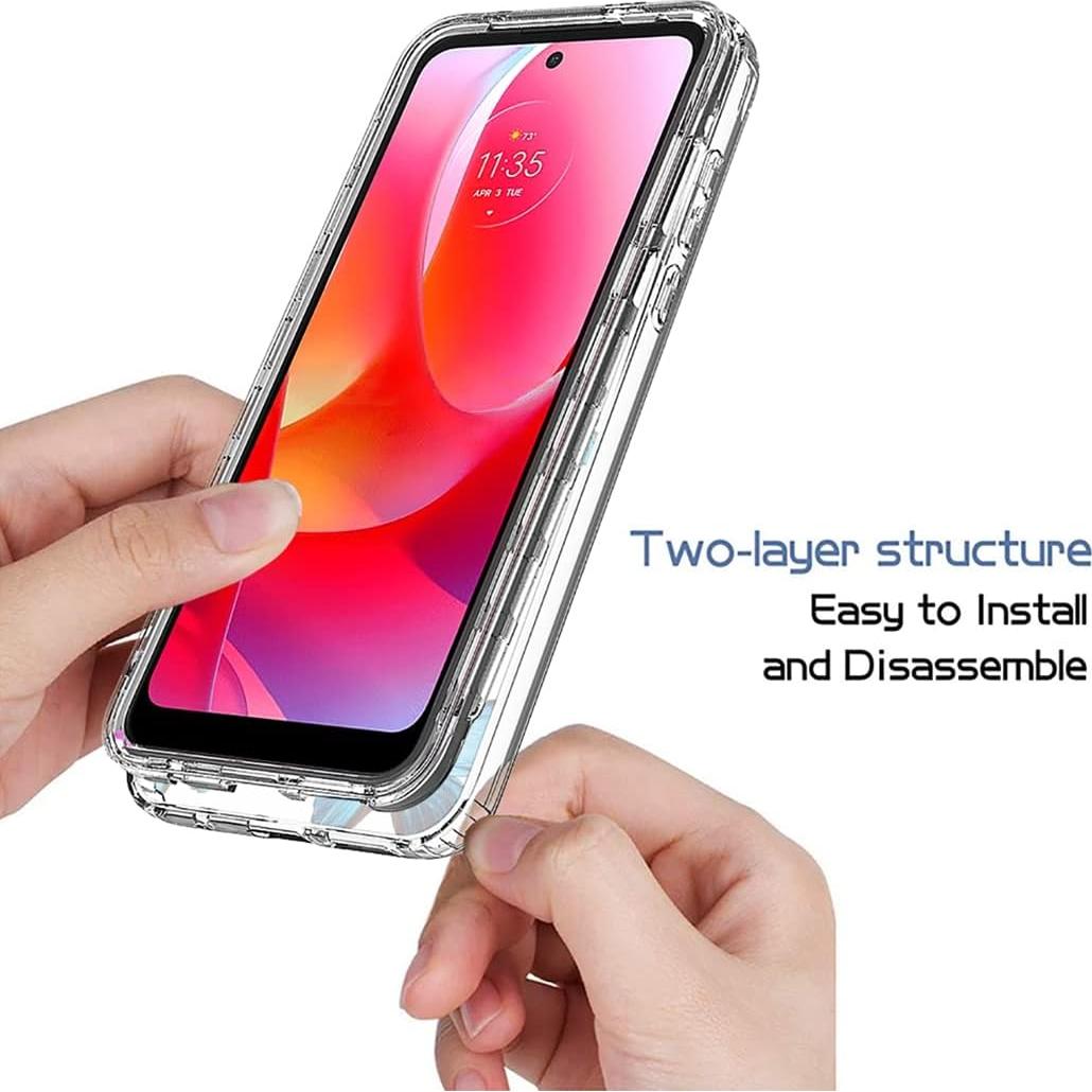 Funda Protectora Floral para Moto G Power 2022 + Protector de Pantalla