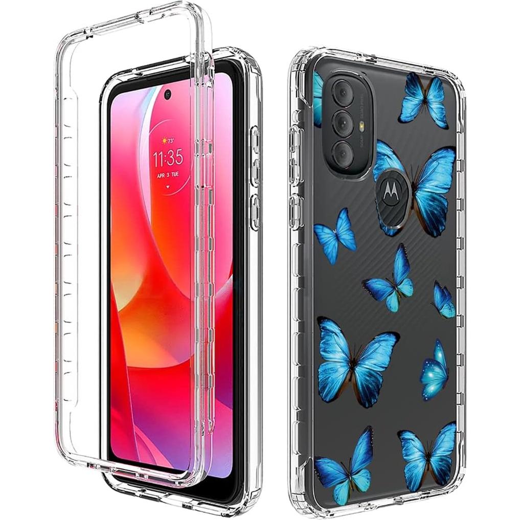 Funda Protectora Floral para Moto G Power 2022 + Protector de Pantalla