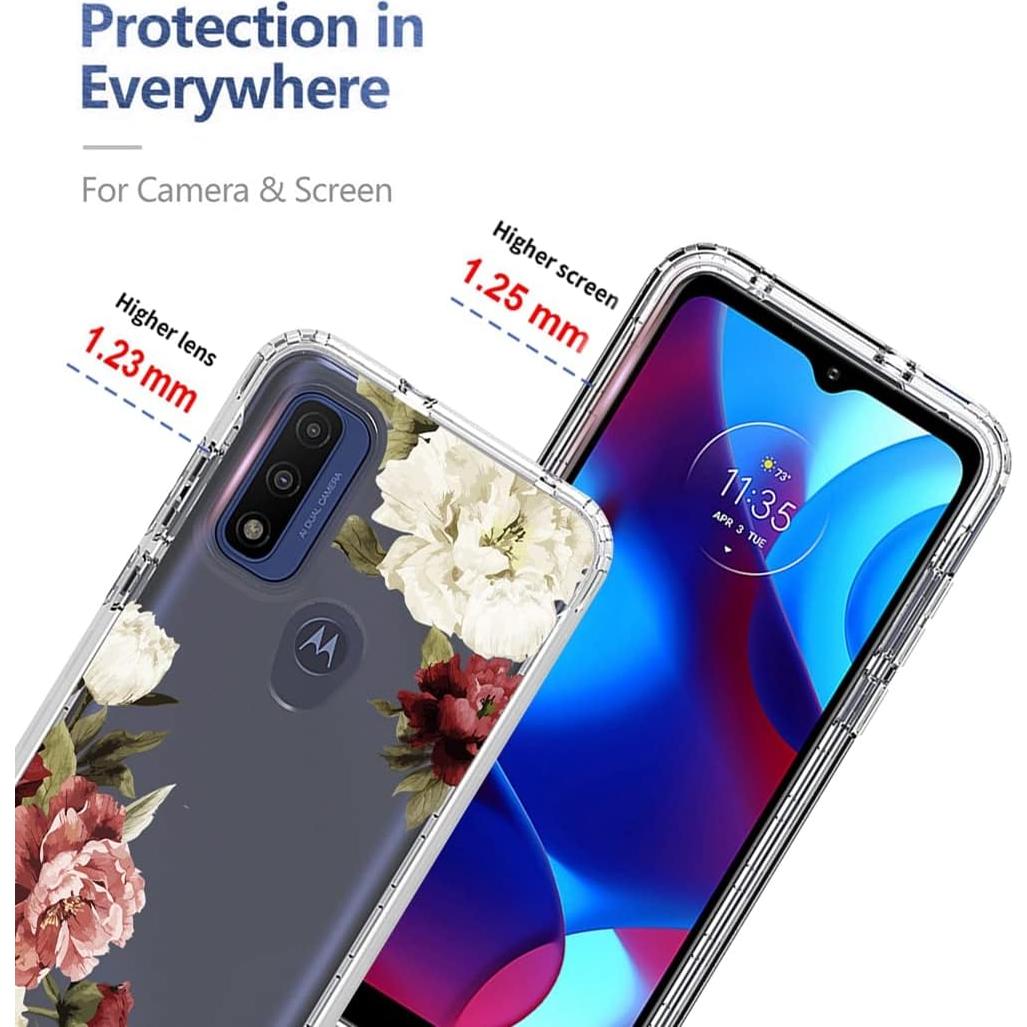 Funda Motorola Moto G Pure 2021 Floral + Protector Vidrio