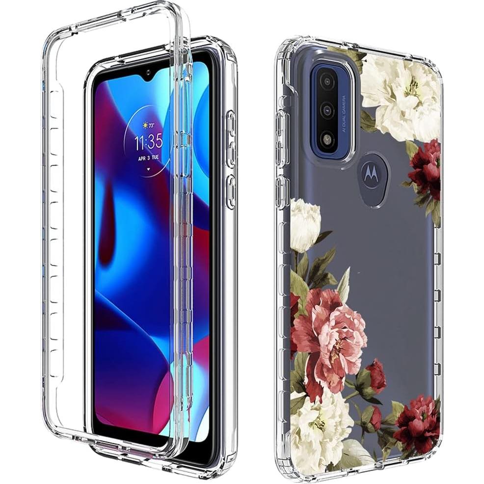Funda Motorola Moto G Pure 2021 Floral + Protector Vidrio