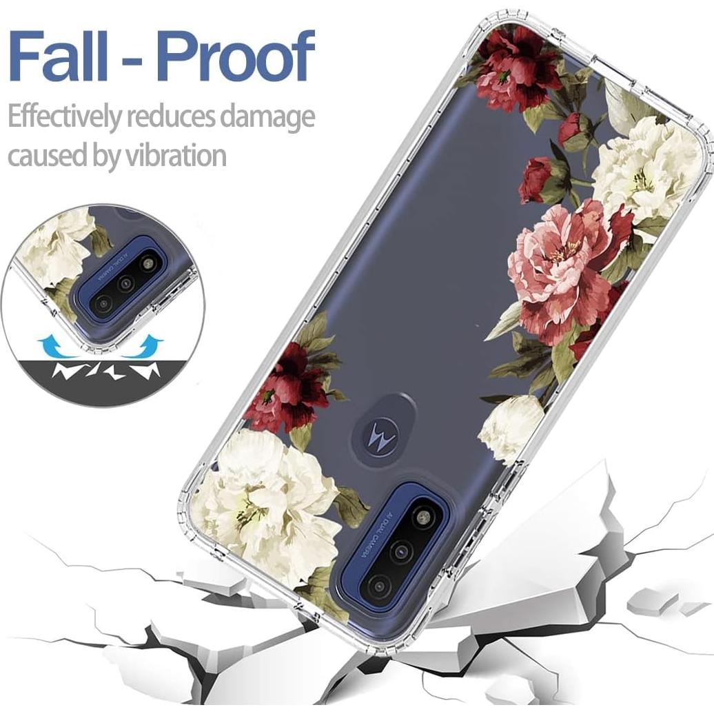 Funda Motorola Moto G Pure 2021 Floral + Protector Vidrio