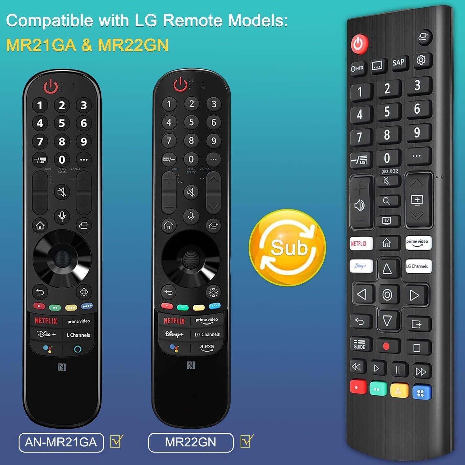 Control Remoto Universal LG con Funda Protectora - Compatible con TV 4K 8K