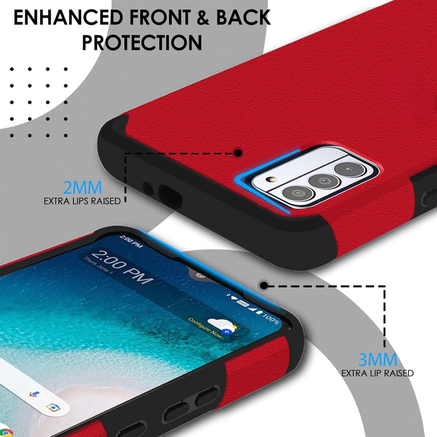 Funda HRWireless para Nokia G310 5G Roja A Prueba de Golpes