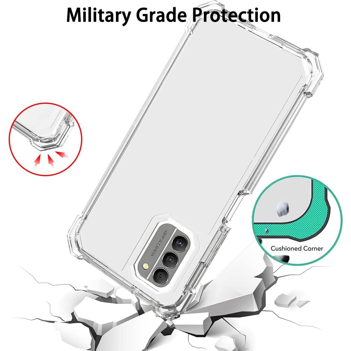 Funda híbrida clara para Nokia G400 5G con protector de pantalla