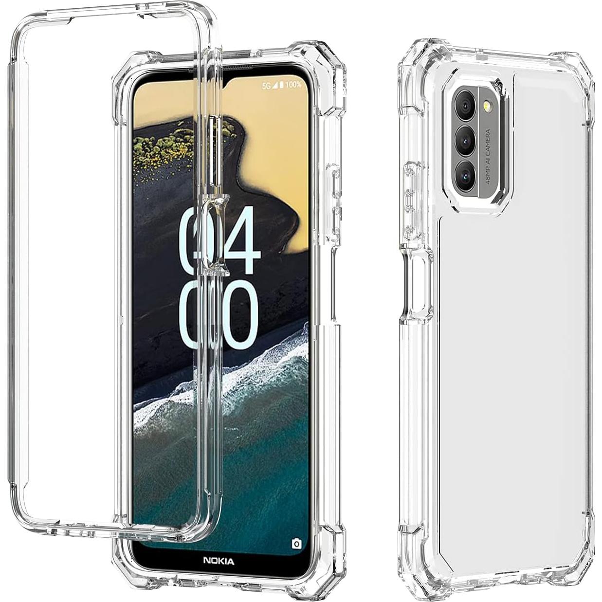 Funda híbrida clara para Nokia G400 5G con protector de pantalla