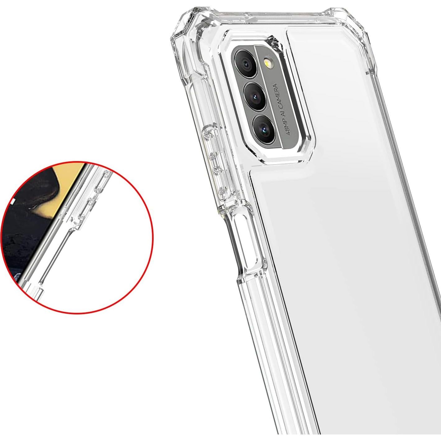 Funda híbrida clara para Nokia G400 5G con protector de pantalla