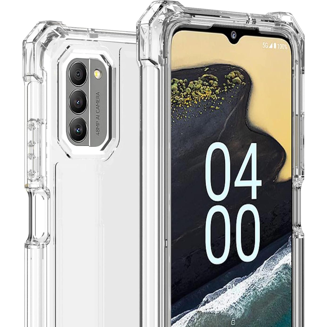 Funda híbrida clara para Nokia G400 5G con protector de pantalla