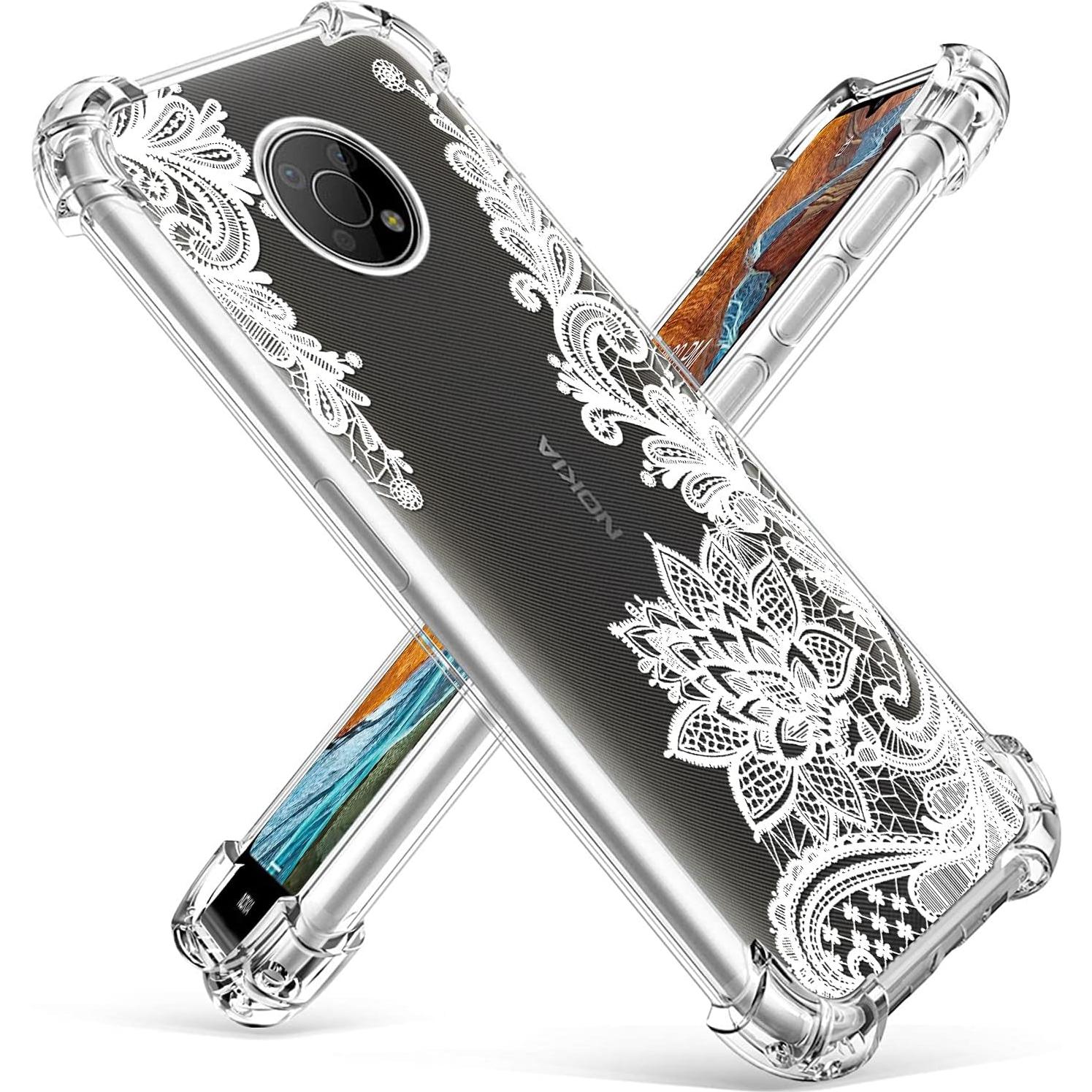 Paquete de 3 fundas TPU para Nokia G300 - Protección floral