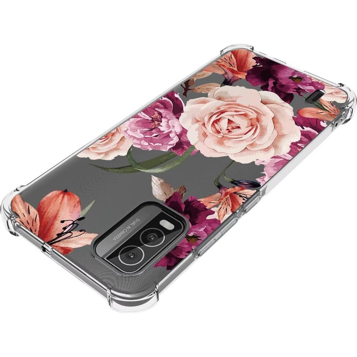 Funda Protectora TPU para Nokia C210 Floral Púrpura 6.3"
