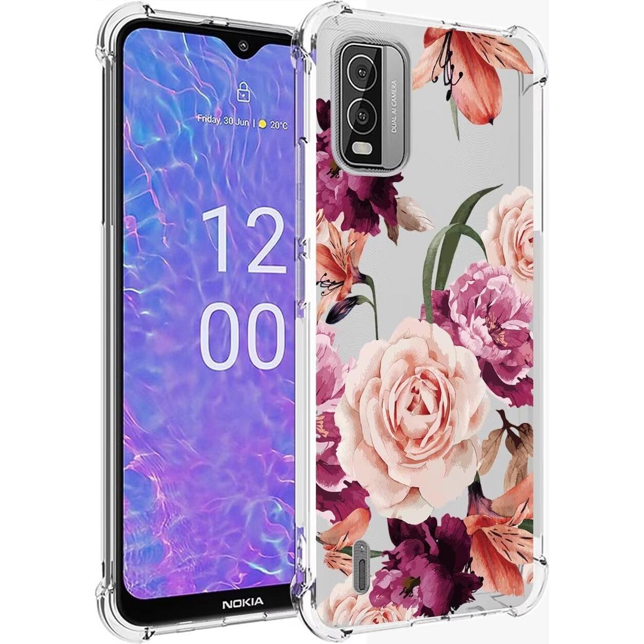 Funda Protectora TPU para Nokia C210 Floral Púrpura 6.3"