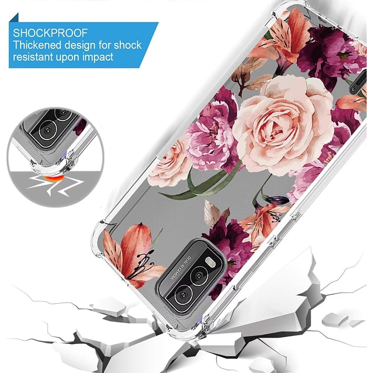 Funda Protectora TPU para Nokia C210 Floral Púrpura 6.3"