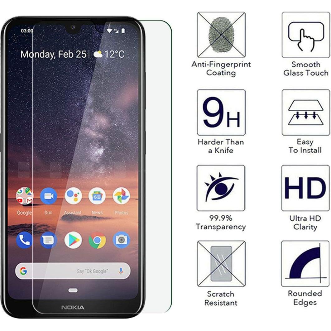 Funda TPU Negra para Nokia 3V/3.2 + 2 Protectores de Pantalla