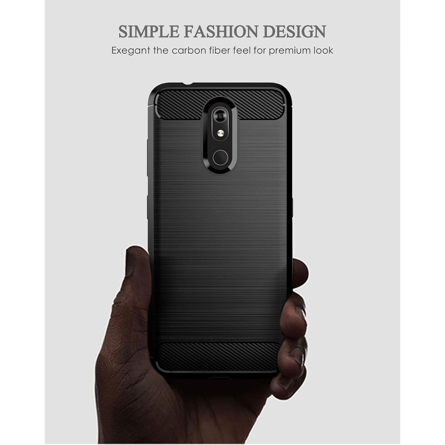 Funda TPU Negra para Nokia 3V/3.2 + 2 Protectores de Pantalla