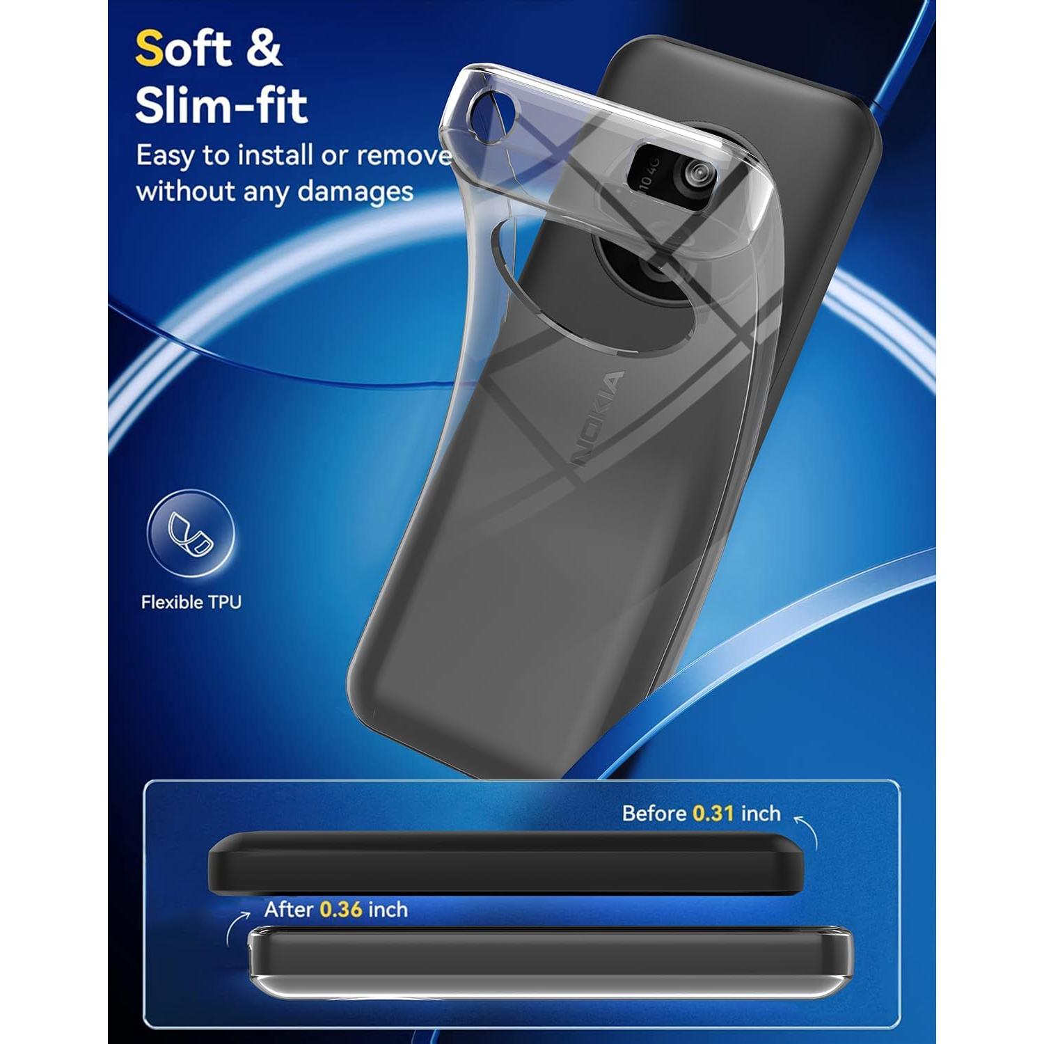 Funda Bumper Transparente para Nokia 125/110 4G 2024 - Silicona