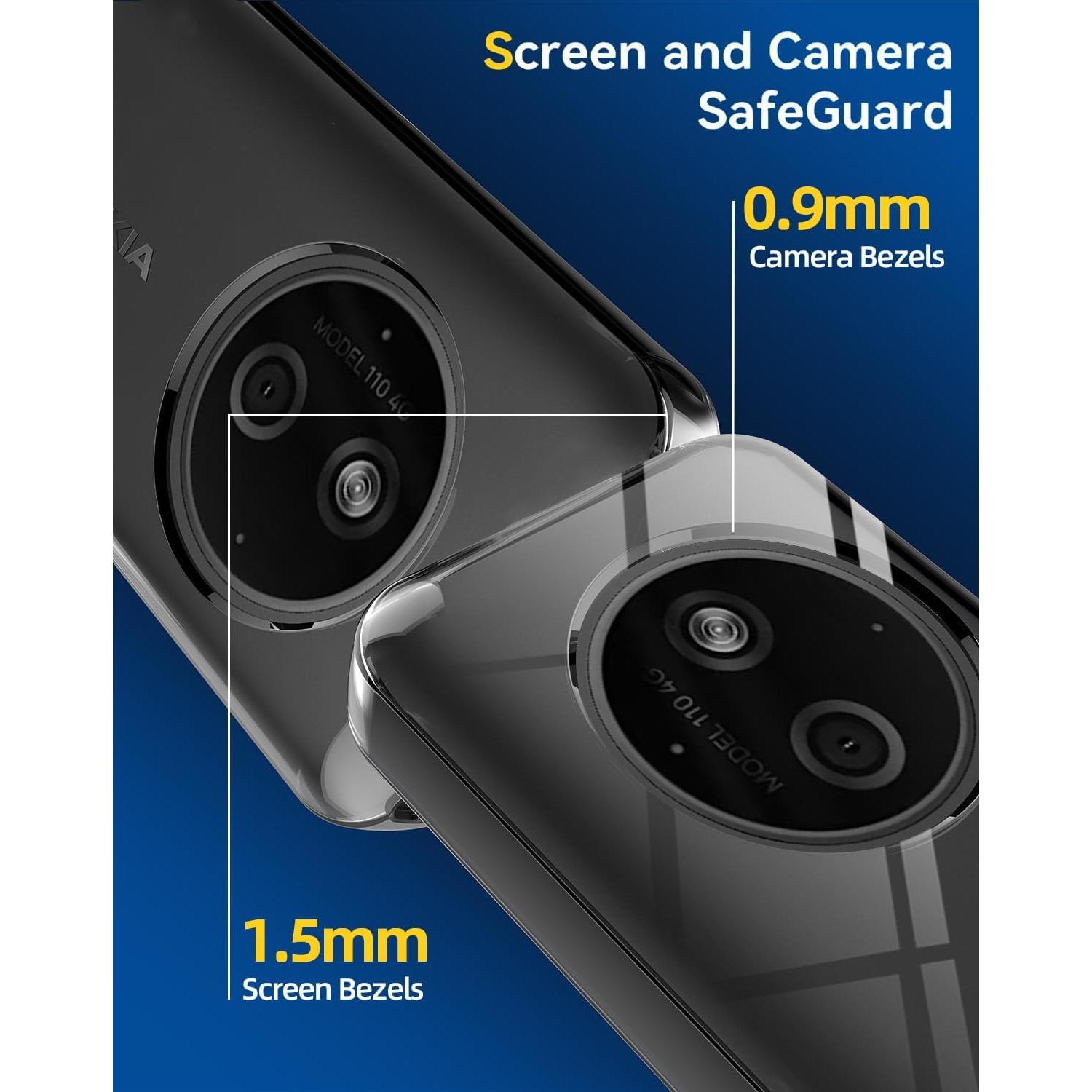 Funda Bumper Transparente para Nokia 125/110 4G 2024 - Silicona