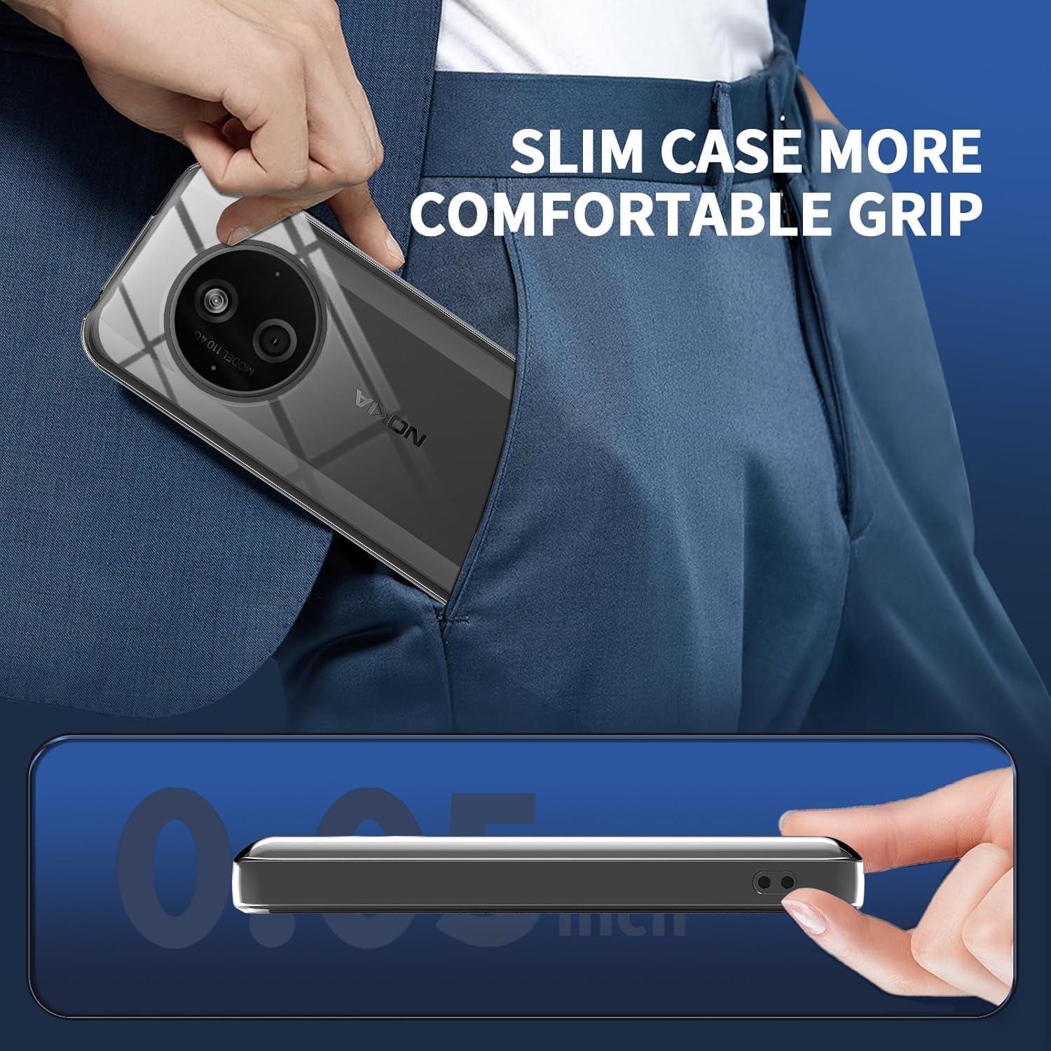 Funda Bumper Transparente para Nokia 125/110 4G 2024 - Silicona