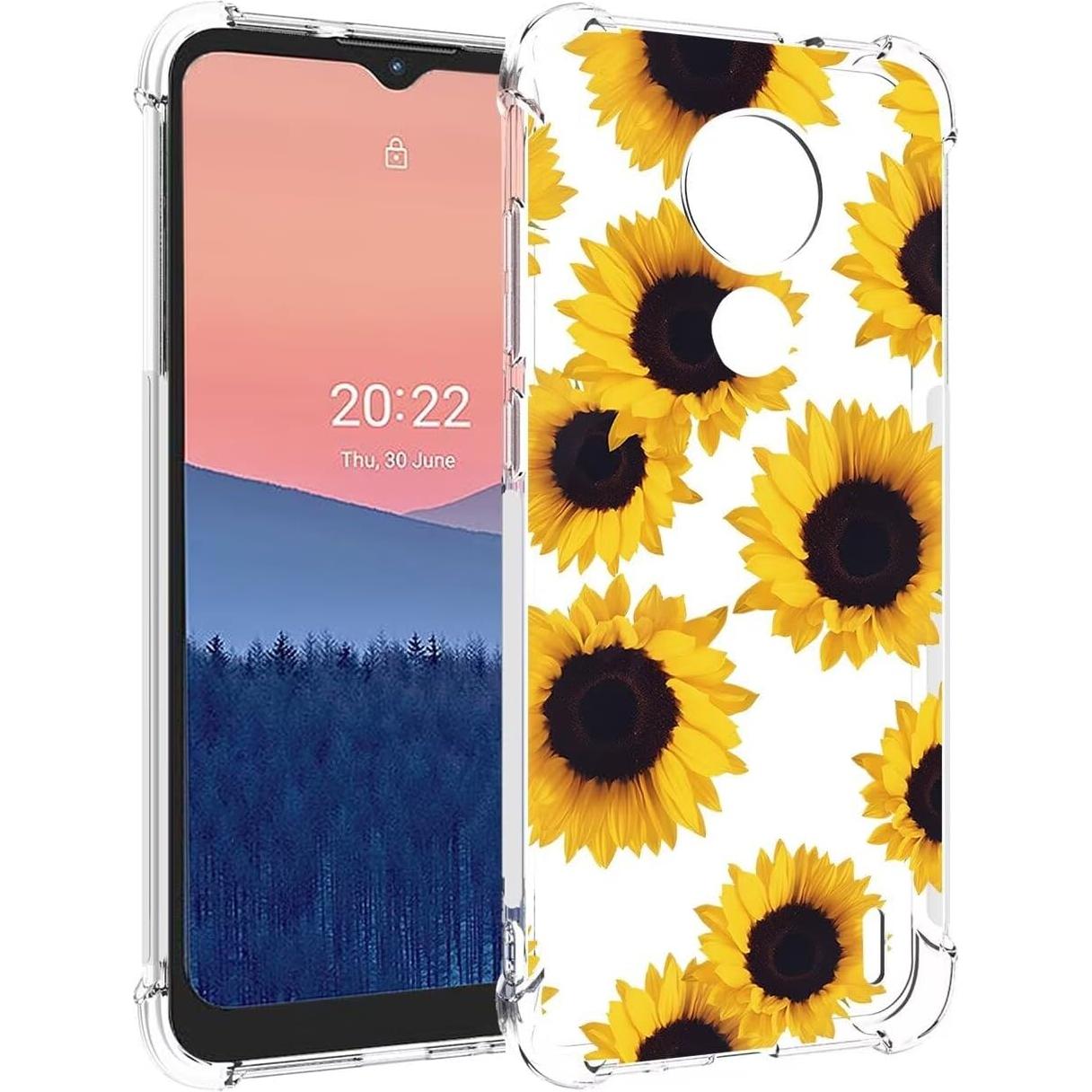 Funda protectora TPU para Nokia C21/C20/C10 - Floral Púrpura