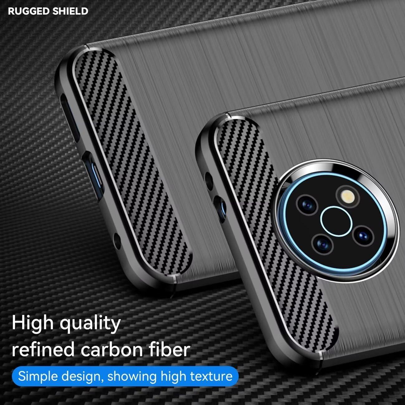 Funda TPU Fibra de Carbono Gufuwo para Nokia G50 5G Negra