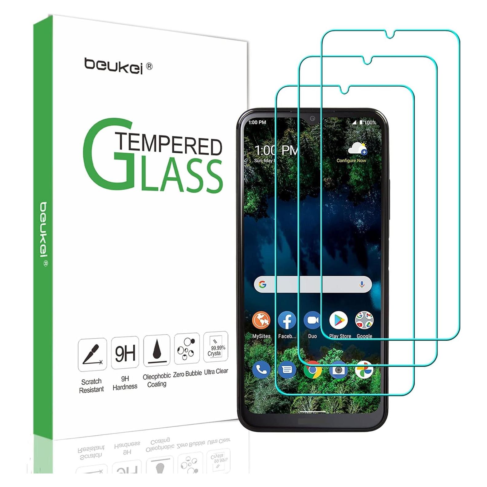 Protector de Pantalla Vidrio Templado Beukei para Nokia 1.4 y G100 - 3 Piezas