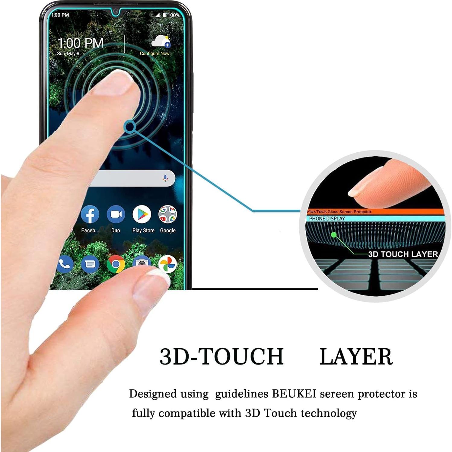 Protector de Pantalla Vidrio Templado Beukei para Nokia 1.4 y G100 - 3 Piezas