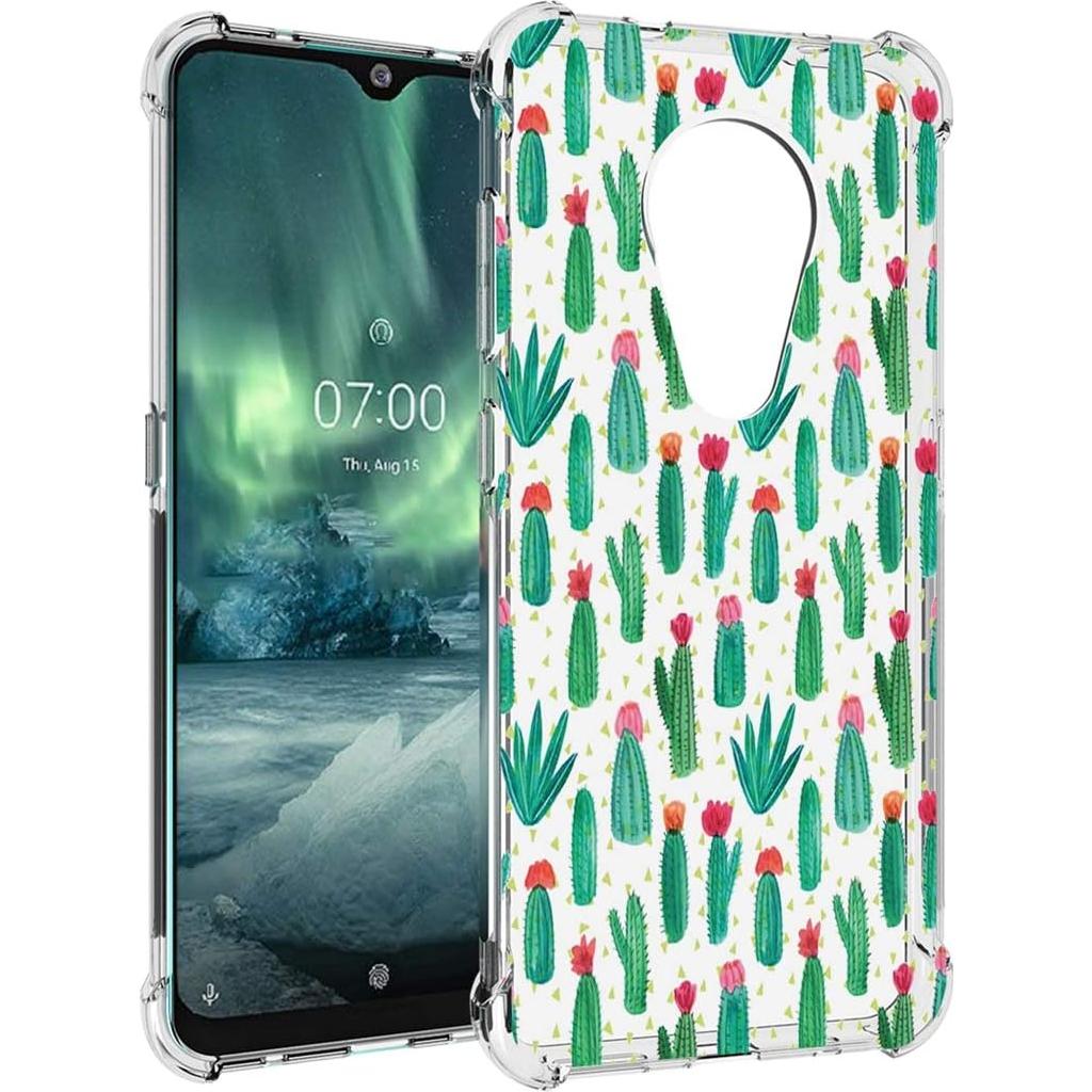 Funda Transparente Slim Gufuwo para Nokia 7.2 y 6.2 - Cactus