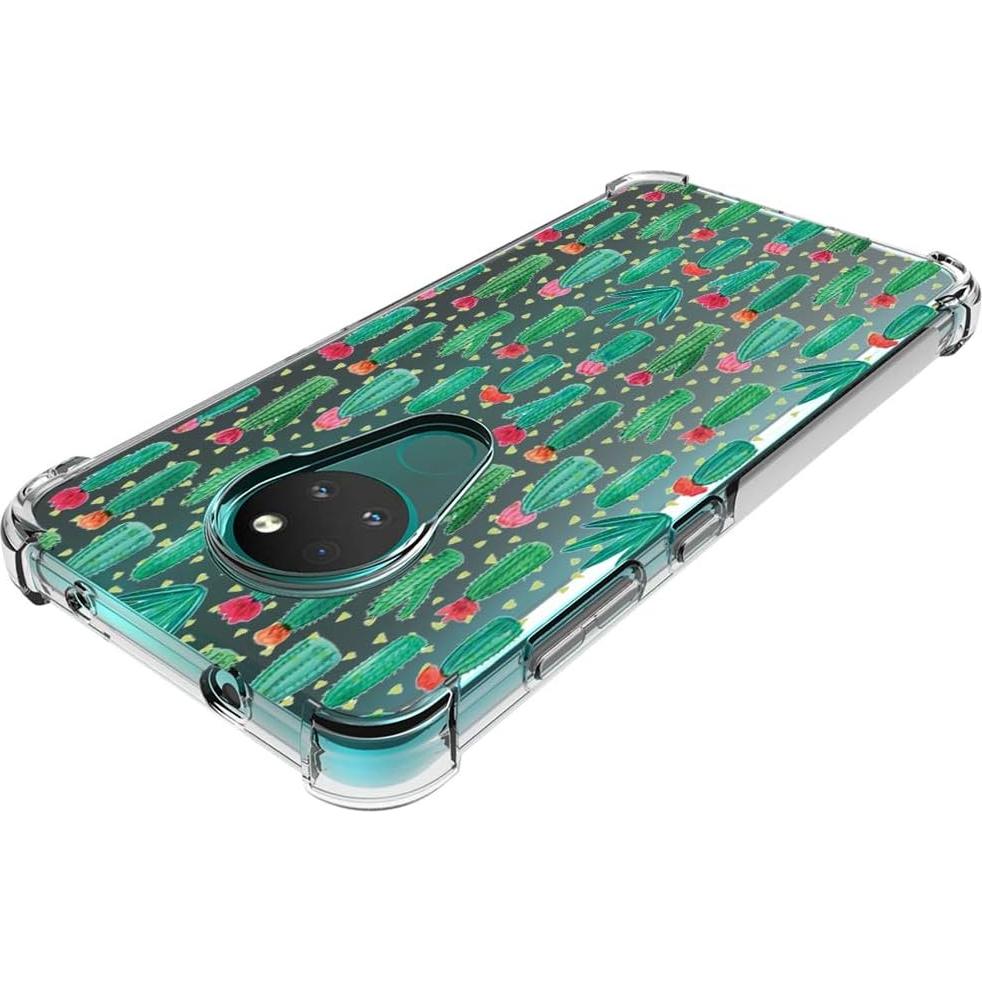 Funda Transparente Slim Gufuwo para Nokia 7.2 y 6.2 - Cactus