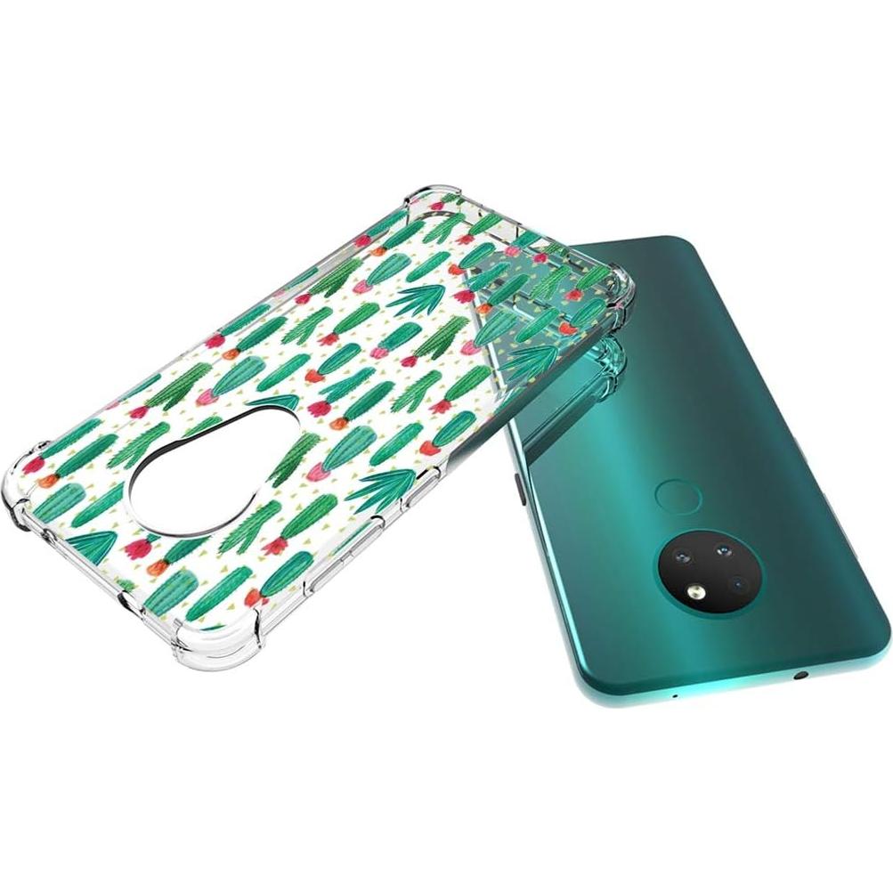 Funda Transparente Slim Gufuwo para Nokia 7.2 y 6.2 - Cactus