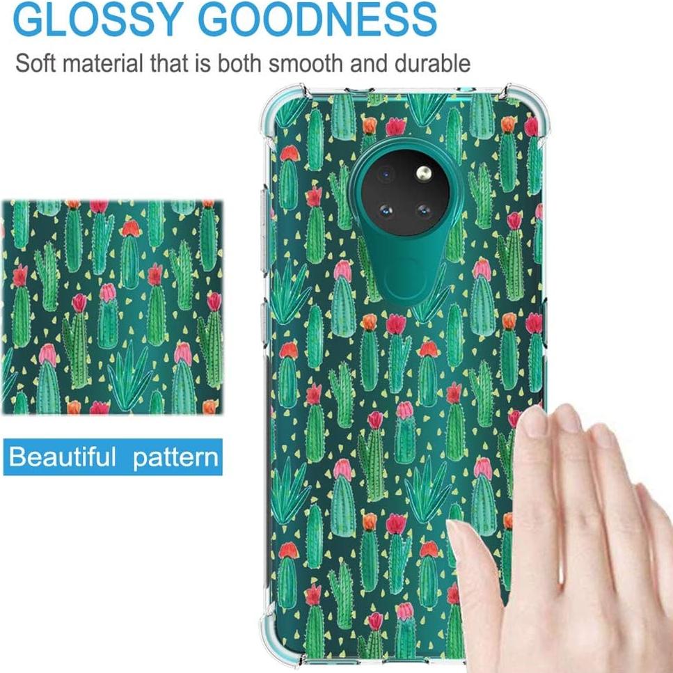 Funda Transparente Slim Gufuwo para Nokia 7.2 y 6.2 - Cactus