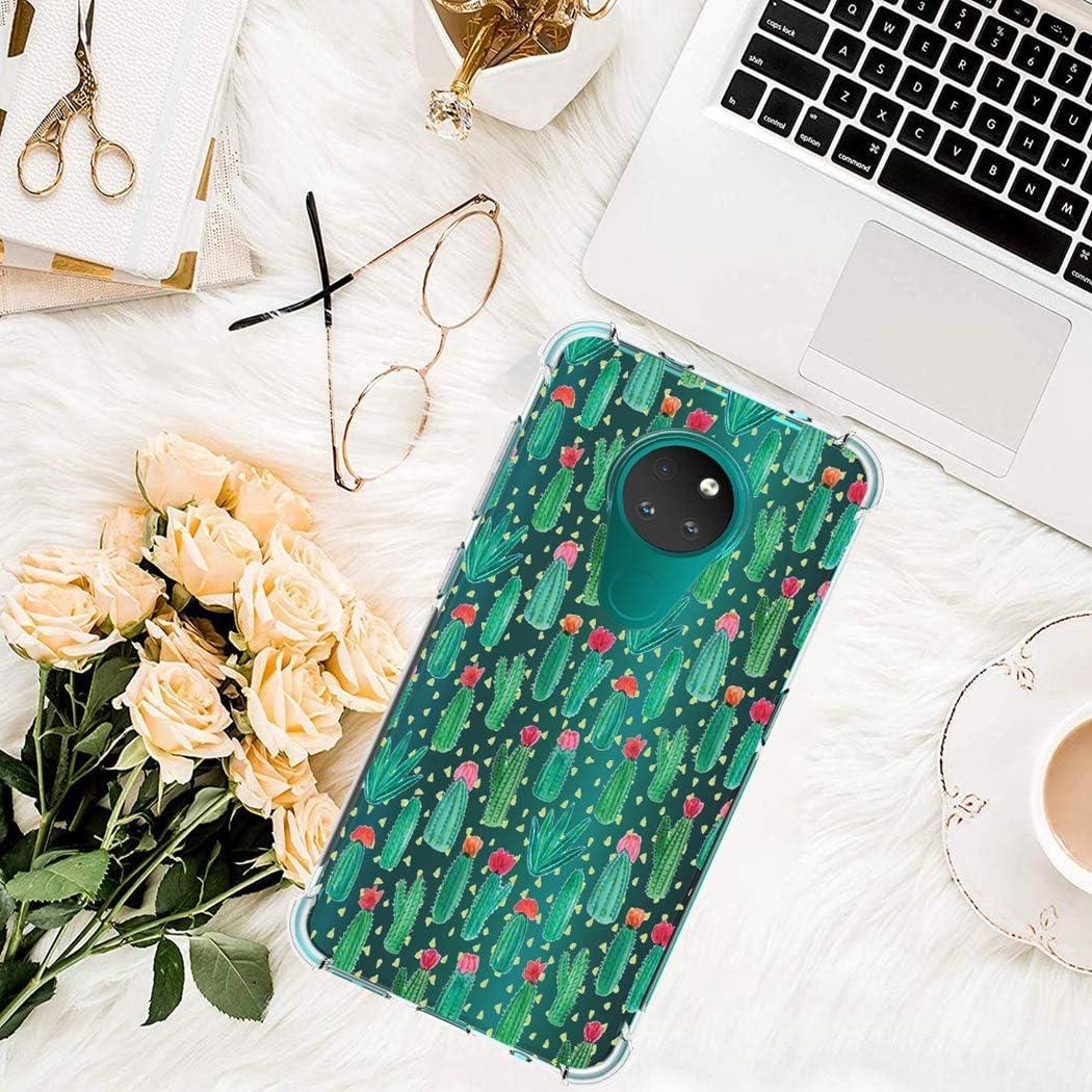 Funda Transparente Slim Gufuwo para Nokia 7.2 y 6.2 - Cactus