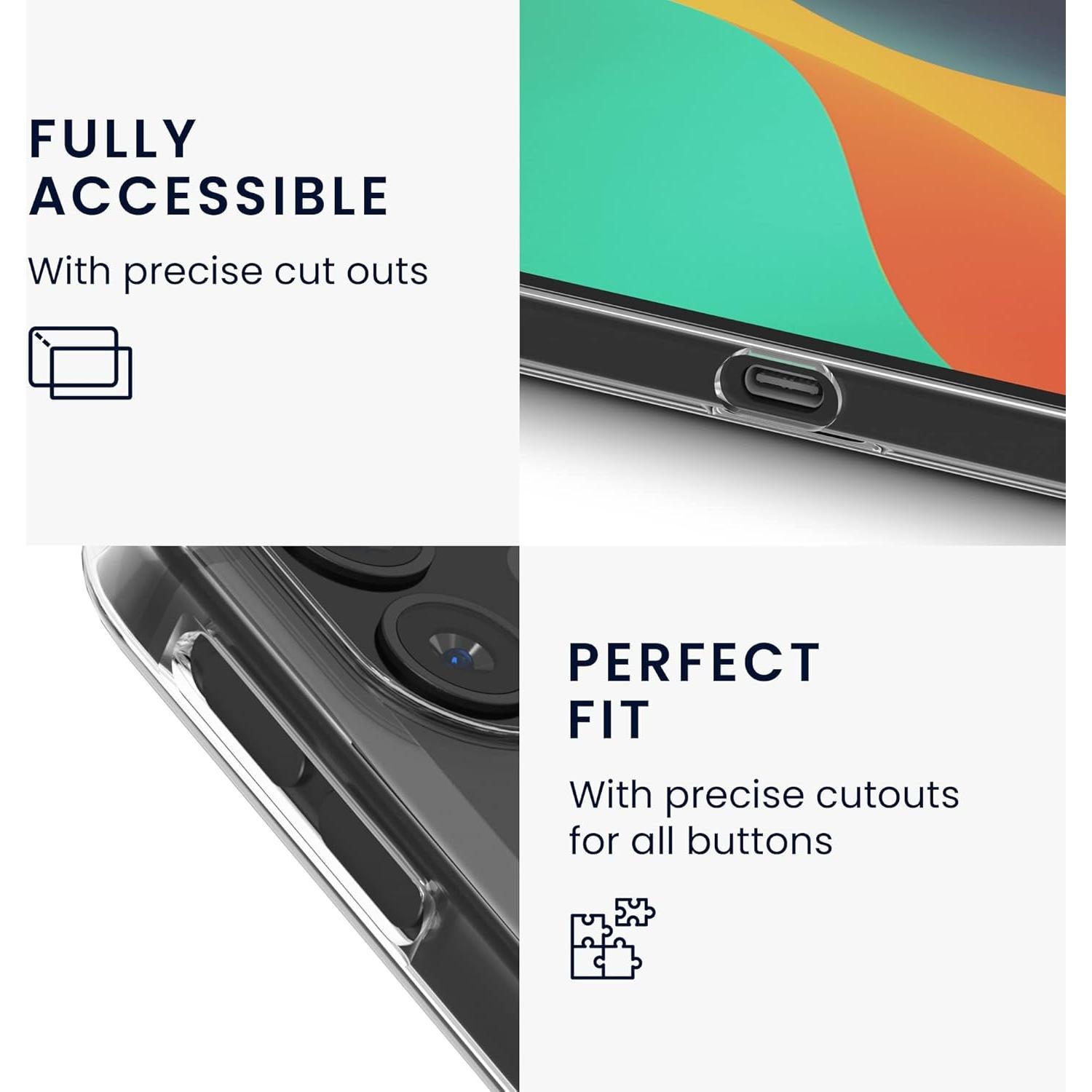 Funda Transparente kwmobile para Nokia T21 Tablet - TPU Suave