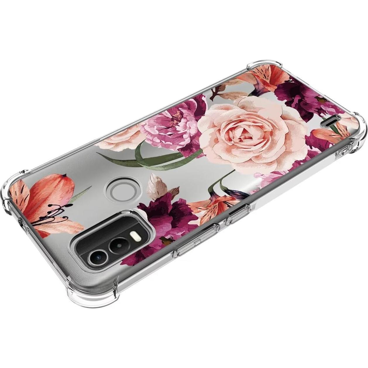 Funda protectora TPU para Nokia C21 Plus - Flor Púrpura