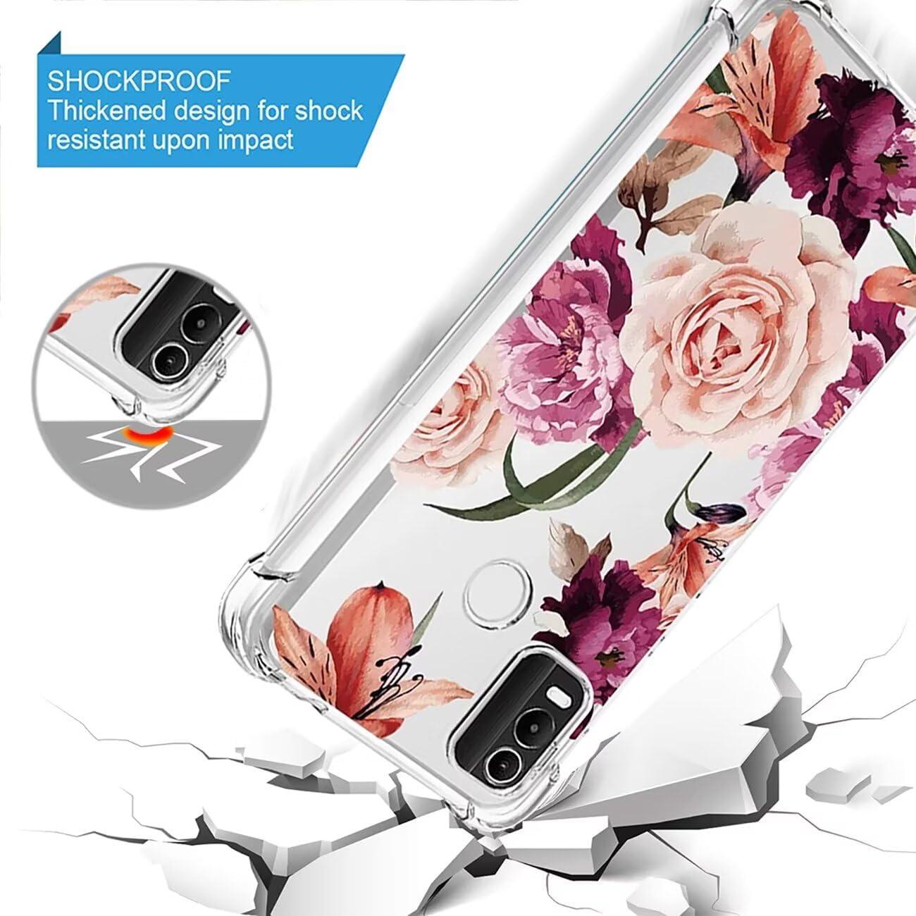 Funda protectora TPU para Nokia C21 Plus - Flor Púrpura
