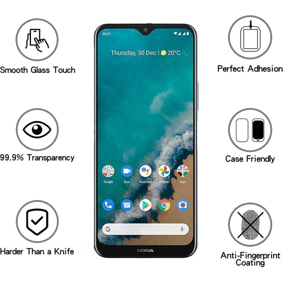 Protector de Pantalla Vidrio Templado HYGAMOCC para Nokia G50/C30 9H
