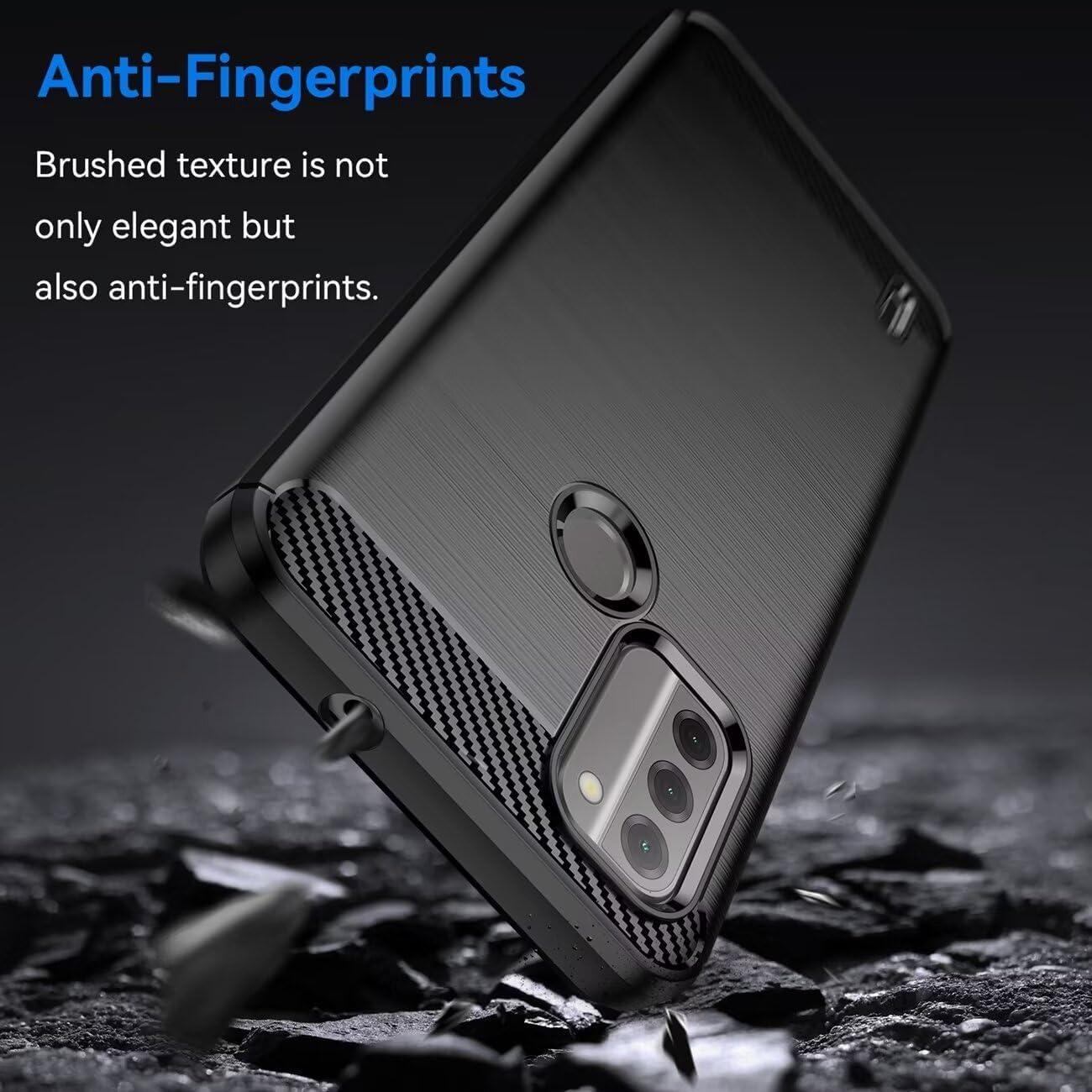 Funda TPU Fibra de Carbono Gufuwo para Nokia C31 Negra