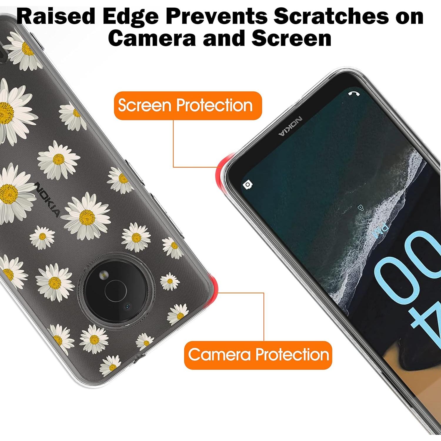 Funda TPU Suave para Nokia C200 - Paquete de 3, Floral Limón