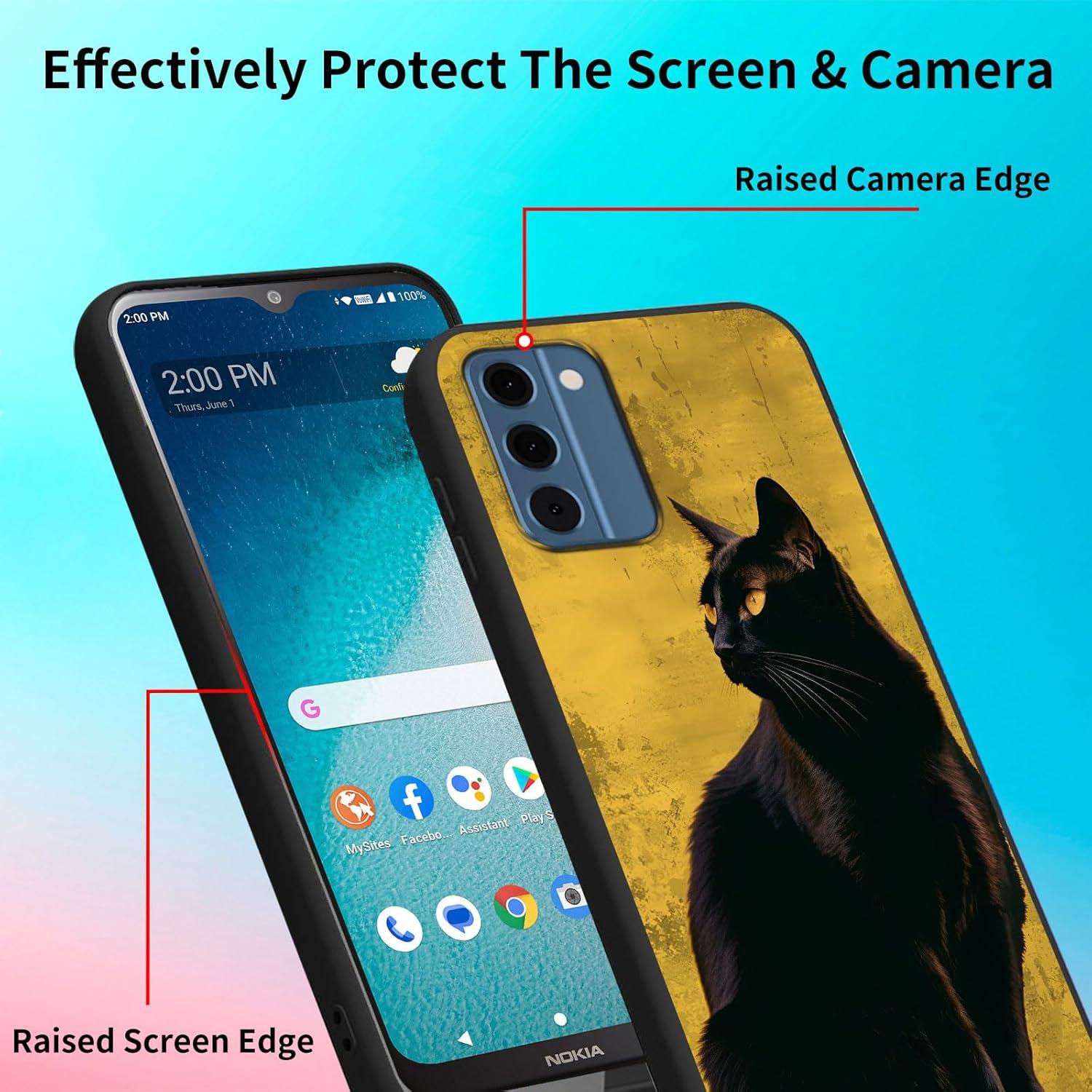 Funda delgada TPU para Nokia C300 - Gato Negro