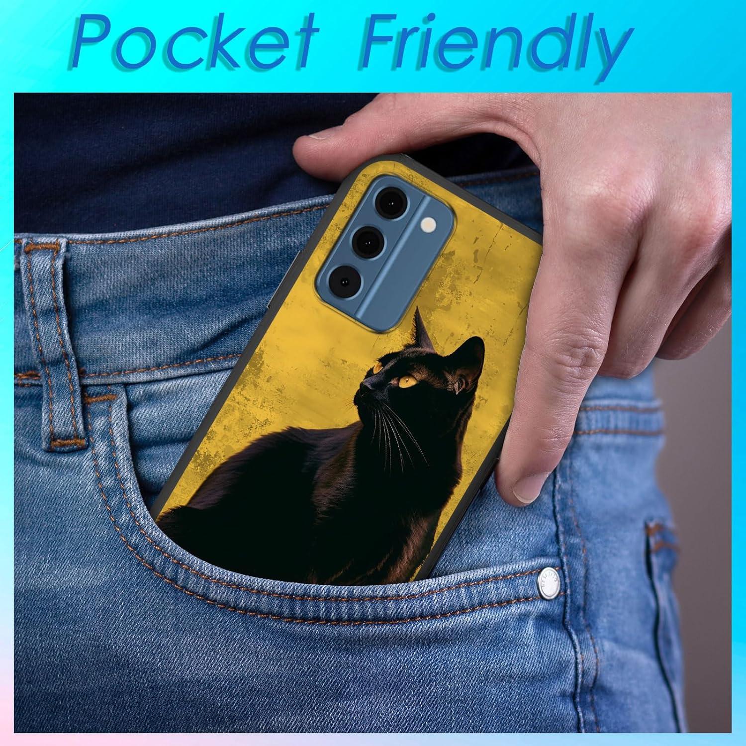 Funda delgada TPU para Nokia C300 - Gato Negro