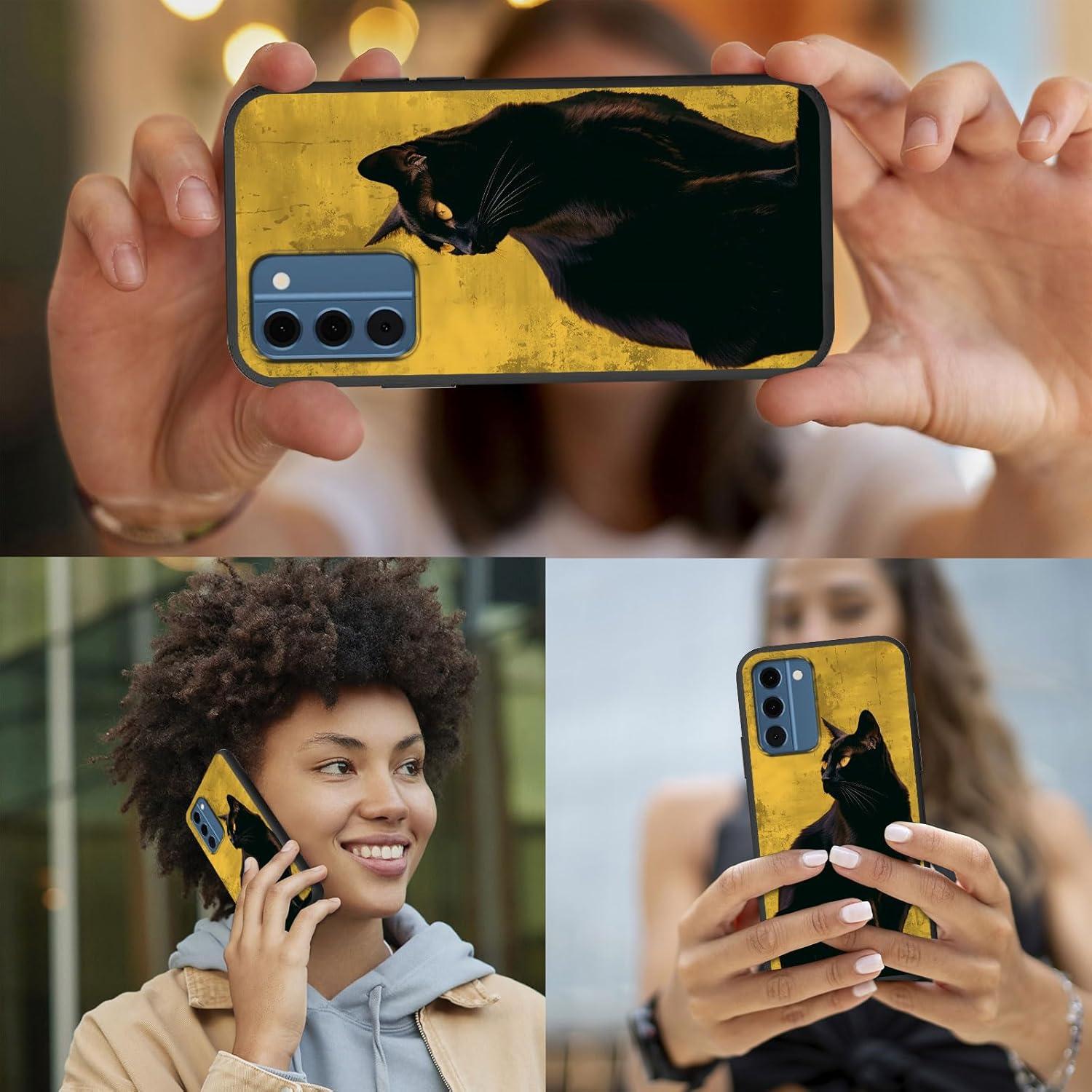 Funda delgada TPU para Nokia C300 - Gato Negro