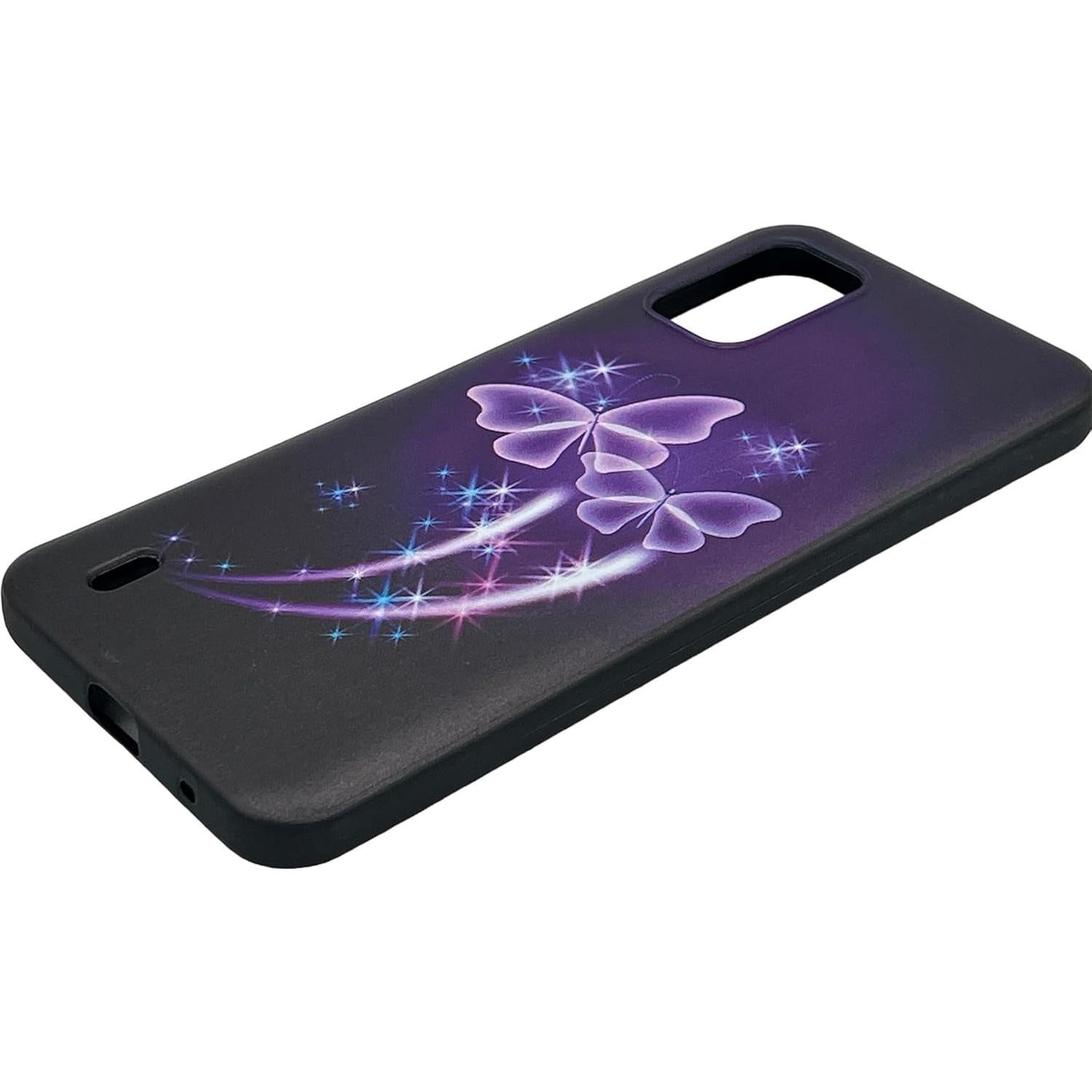 Funda TPU Flexible PT para Nokia C210 TA-1584 - Mariposa Púrpura