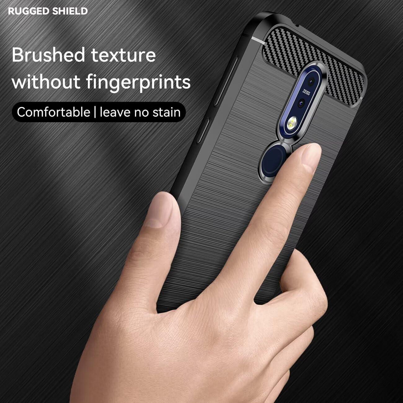 Funda TPU Carbono para Nokia 7.1 - Sidande Negra
